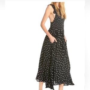 Free People Smocked Polka Dot Maxi Dress